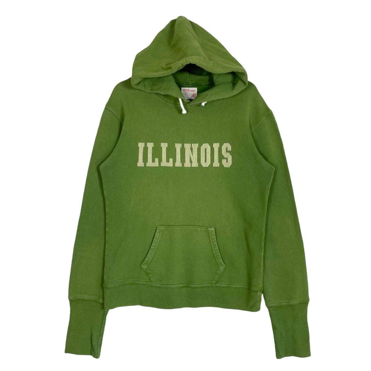 Wilson Vintage Wilson Illinois Hoodie Pull Over Spell Out Size US S / EU 44-46 / 1 - 1 Thumbnail