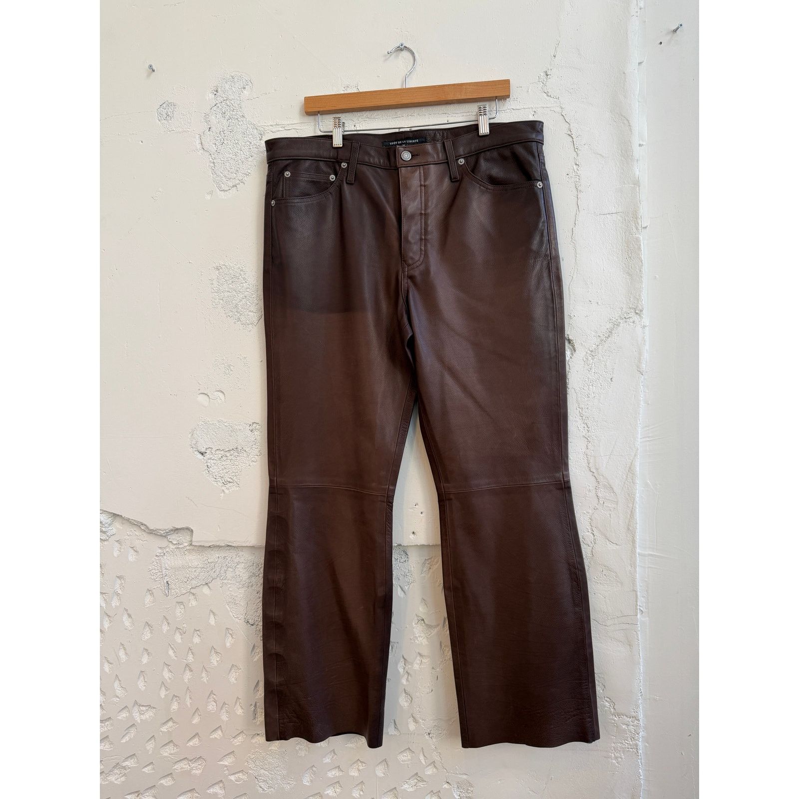 Cout de la Liberte Cout De La Liberte Jimmy/Baby G Leather Flare Pants Size US 36 / EU 52 - 1 Thumbnail
