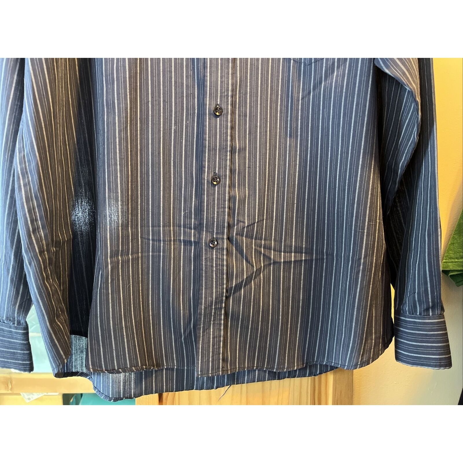 Burberry Burberry London Men’s 16 Blue Striped LS Button Cotton Shirt Size US L / EU 52-54 / 3 - 8 Thumbnail