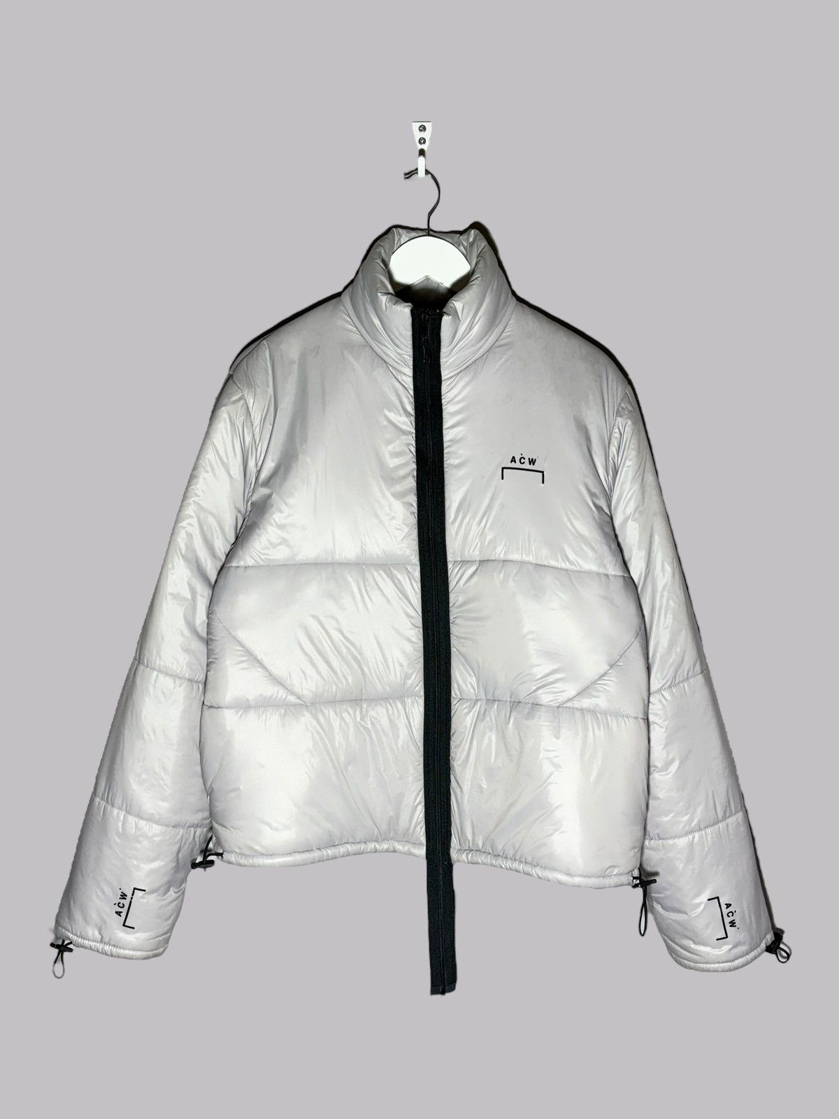 A-COLD-WALL* A Cold Wall Lilac Elongated Zip Detailed Logo Down Jacket Size US M / EU 48-50 / 2 - 1 Thumbnail