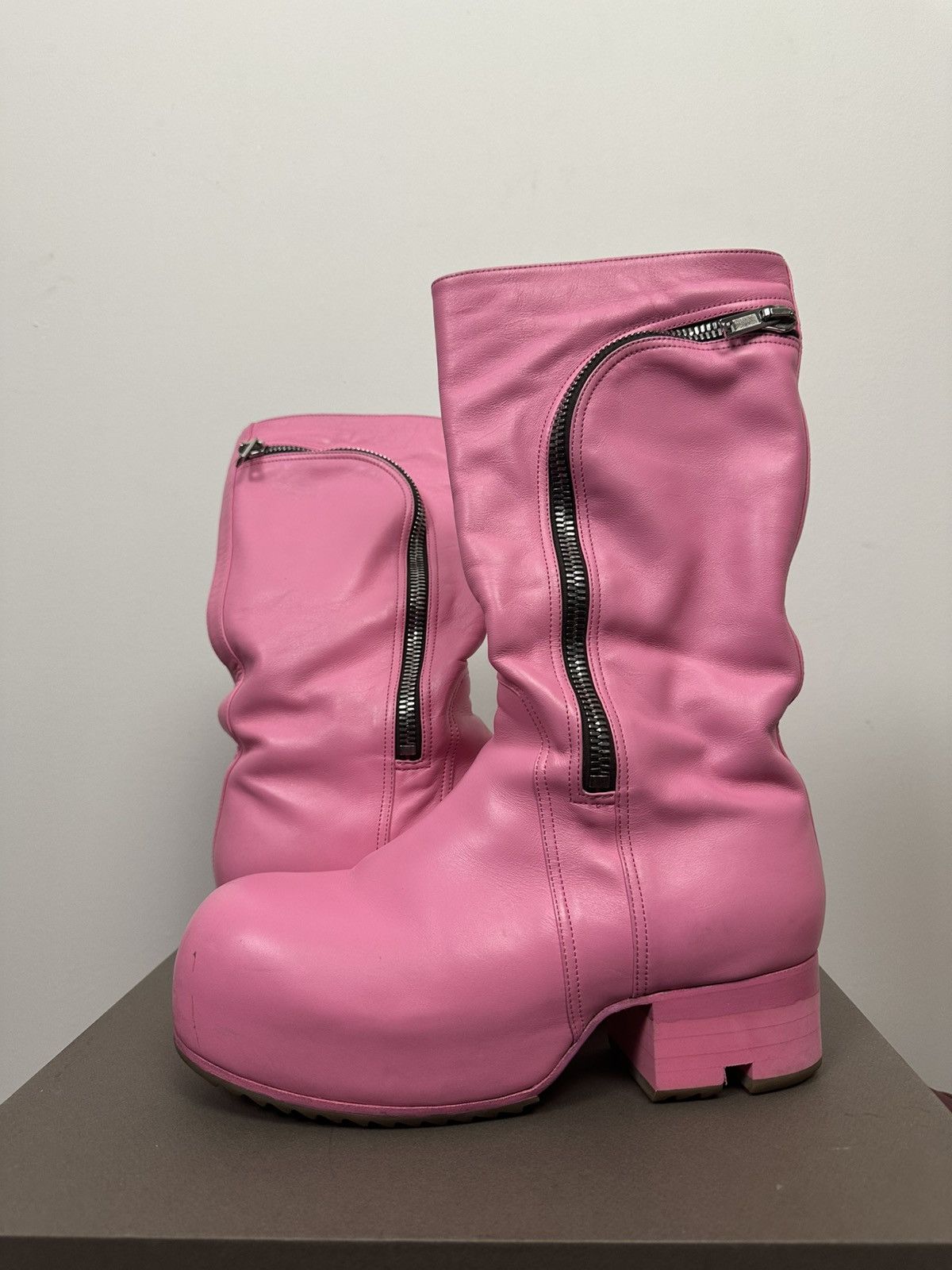 Rick Owens FW20 ‘PERFORMA’ Pop Pink Bauhaus Ballast Boots Size US 8 / EU 41 - 5 Thumbnail