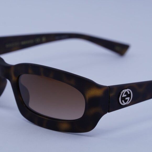 Gucci Gucci GG1786S 002 Sunglasses Dark Havana Rectangle Frame Size ONE SIZE - 5 Thumbnail