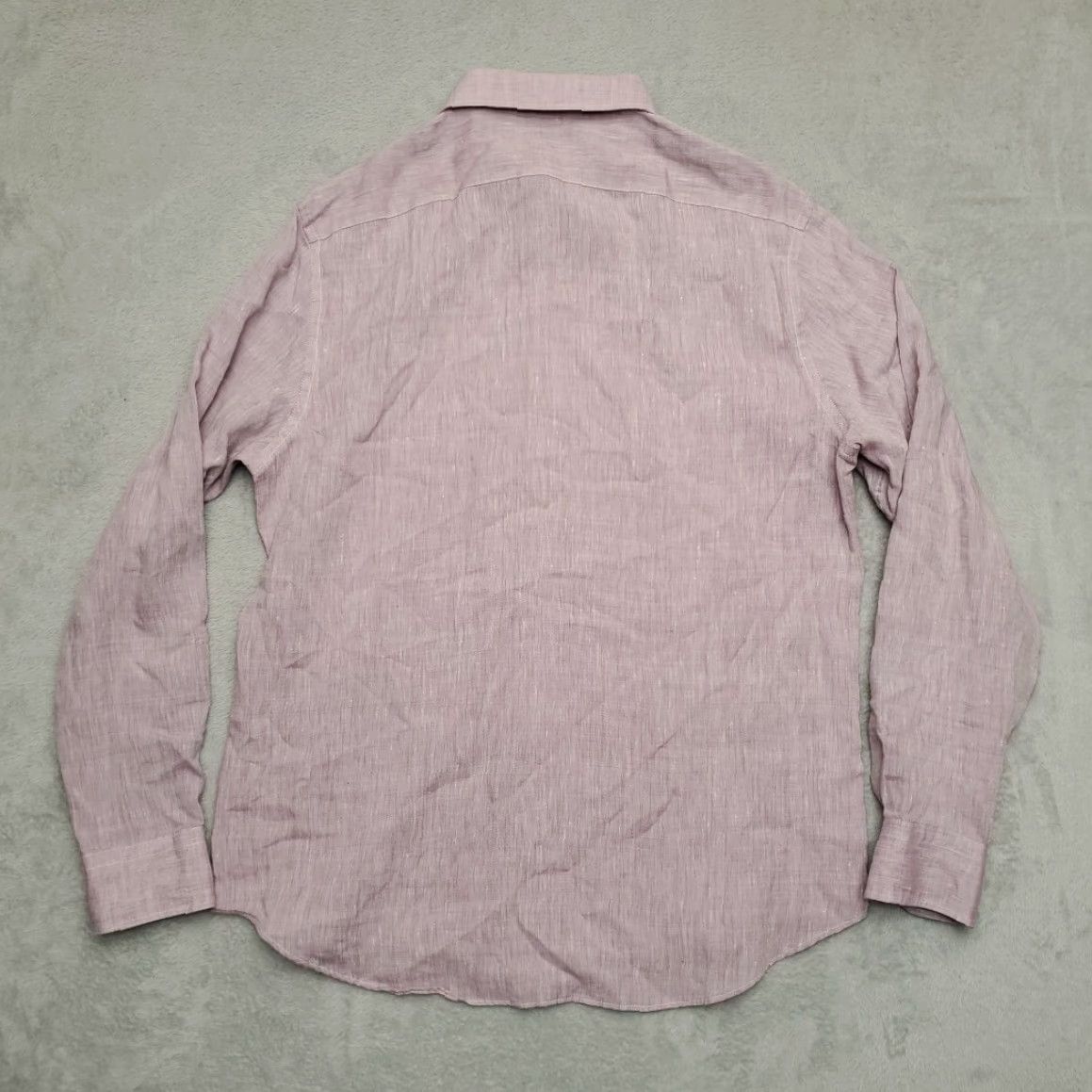 Joseph Abboud Joseph Abboud Shirt Large Purple Linen Blend Long Sleeve Comfort Classic Mens Size US L / EU 52-54 / 3 - 5 Thumbnail