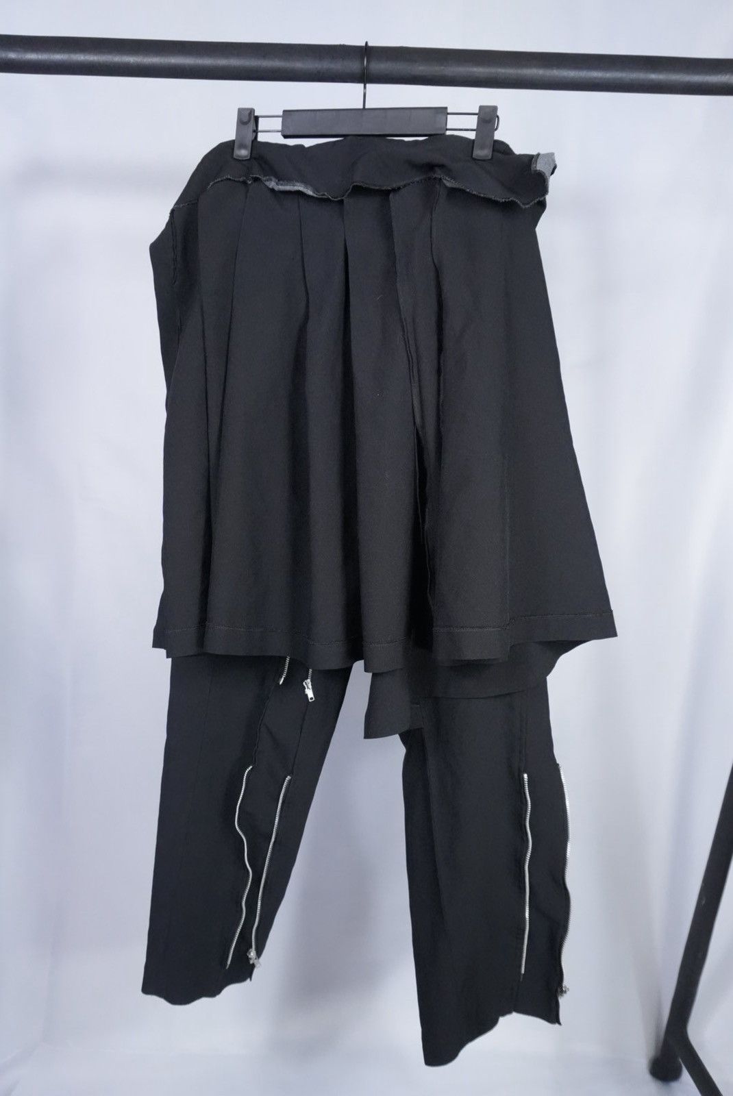 Comme des Garcons Comme des Garçons Layered Skirt Trousers – Black – XL Size US 36 / EU 52 - 2 Thumbnail
