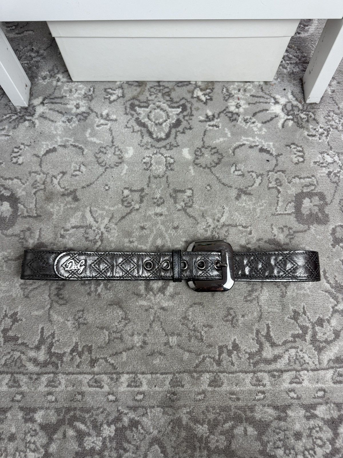 Vintage y2k Dolce & Gabbana DG logo belt avantgarde designer