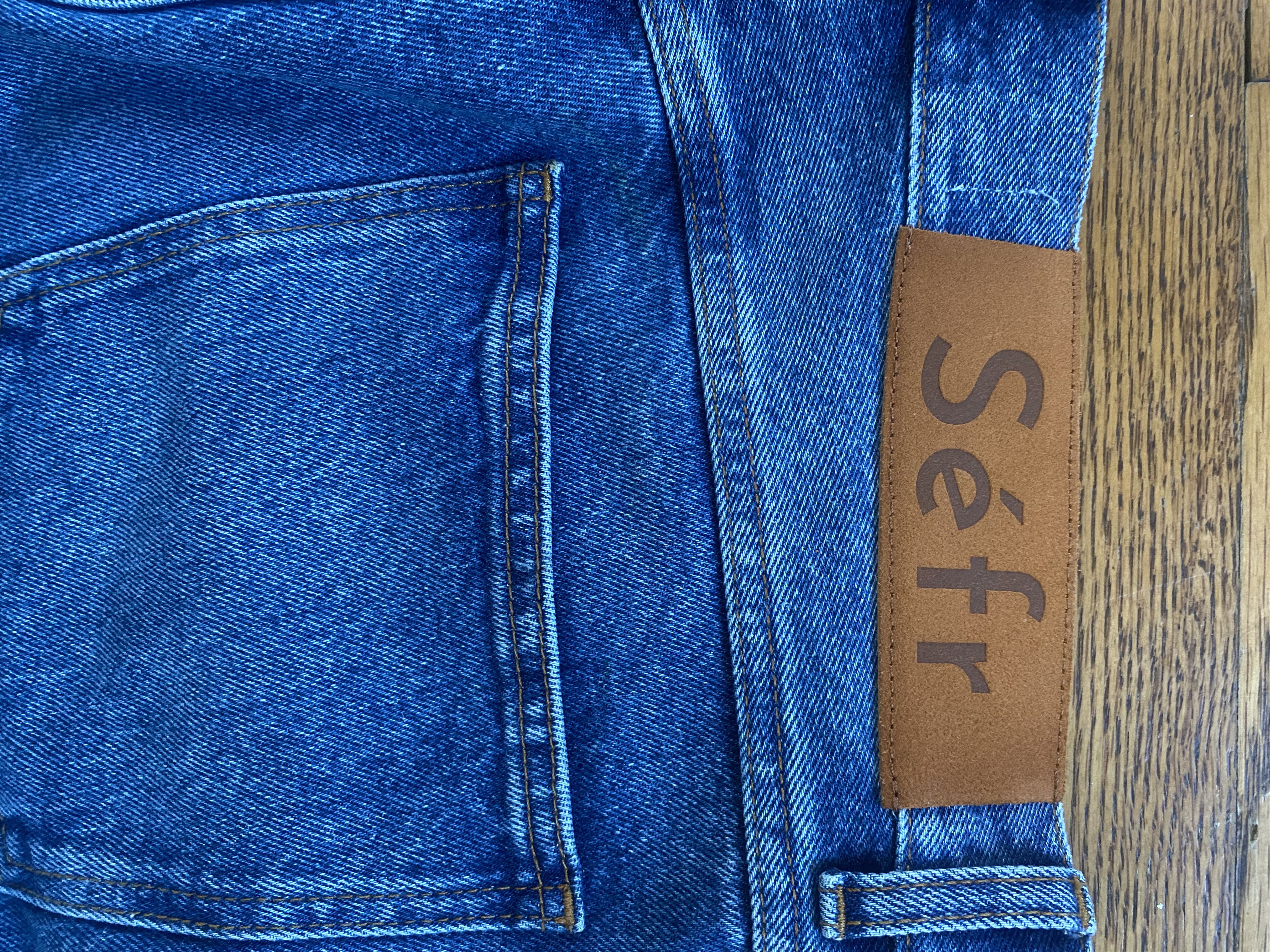 Sefr Blue Straight Jeans Size US 32 / EU 48 - 2 Thumbnail