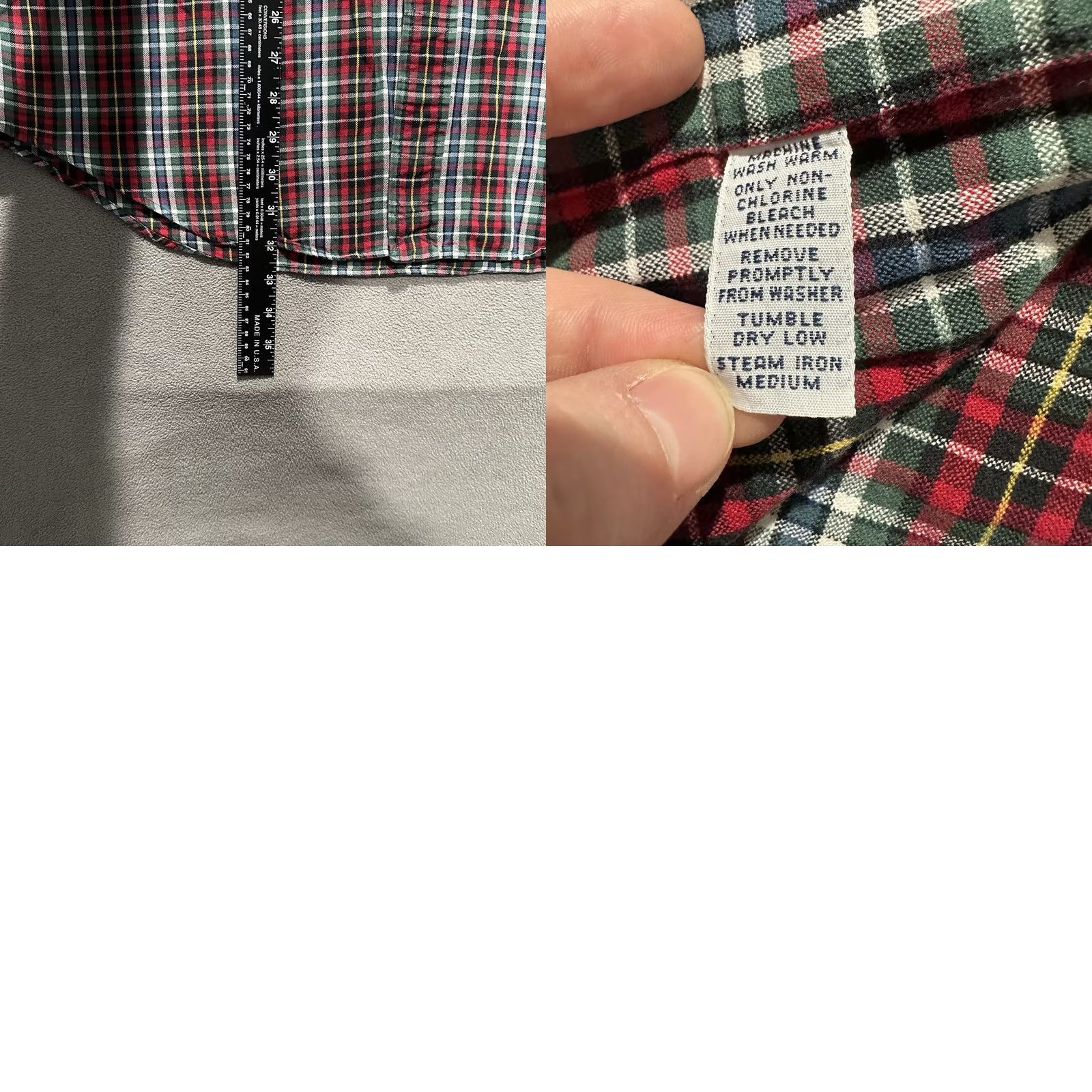 Ralph Lauren VINTAGE Ralph Lauren Shirt Mens Large Red Green Plaid Blake Button Down 90s EUC Size US L / EU 52-54 / 3 - 8 Thumbnail