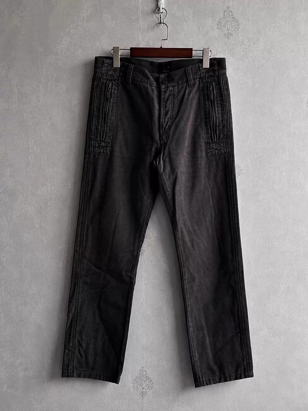 Just Cavalli Just Cavalli 00s Suede Distressed Zip Pants Brownish-Red 48 Size US 32 / EU 48 - 1 Thumbnail