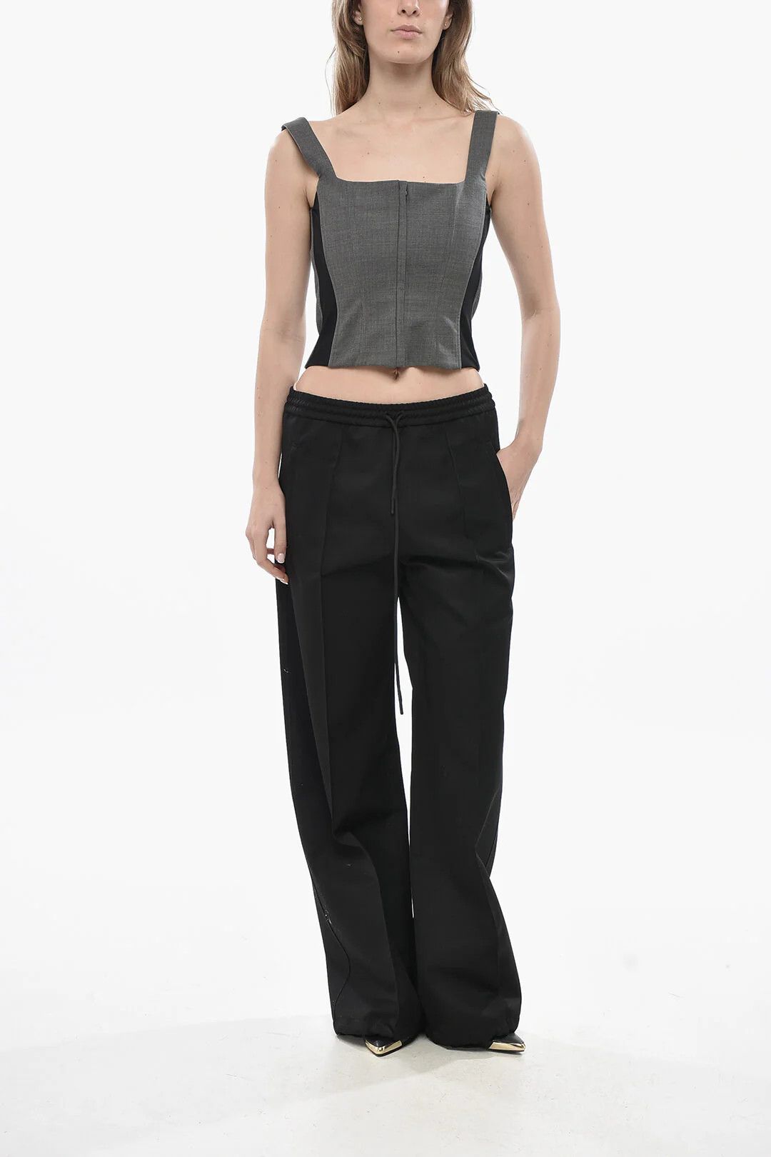 Marni og1mm0326 Virgin Wool Trousers in Black Size 26" / US 2 / IT 38 - 4 Thumbnail