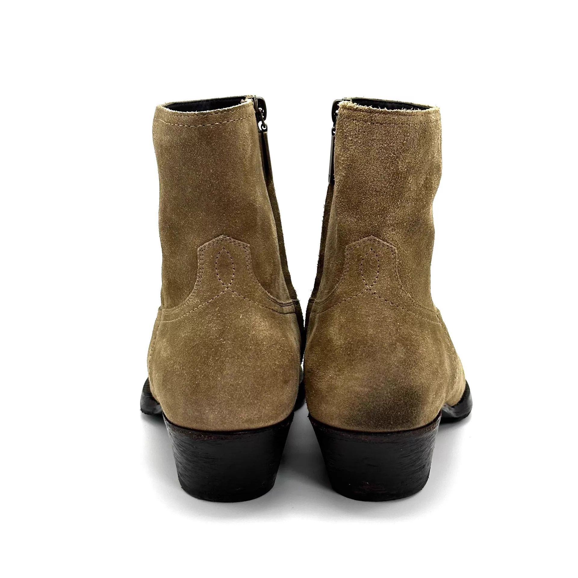 Yves Saint Laurent YSL Suede Pointed Toe Short Boots 42.5 Size US 9.5 / EU 42-43 - 3 Thumbnail