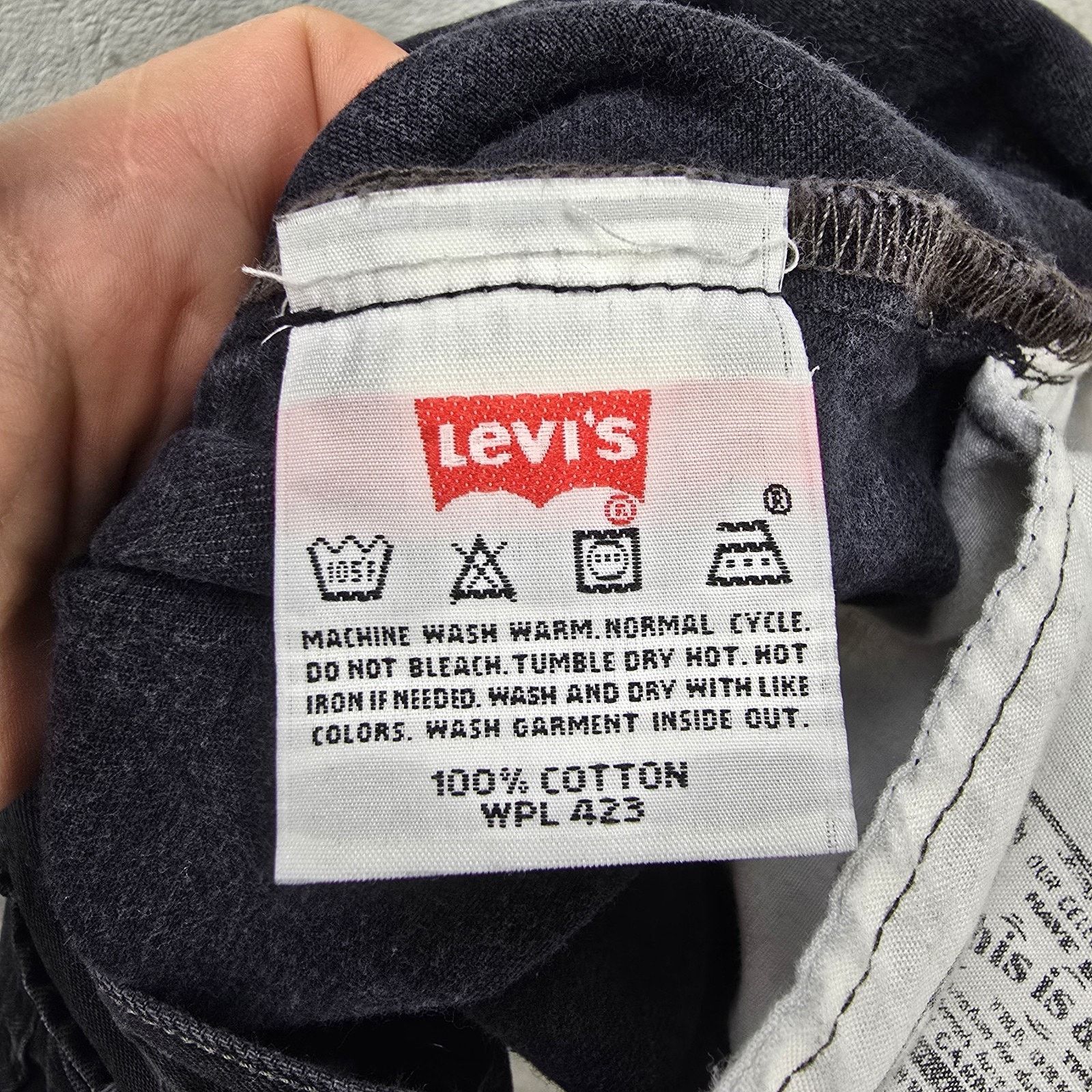 Levi's Vintage Levis 501 Jeans 38x36 (Fits 37x33.5) Black Denim Y2K Size US 38 / EU 54 - 5 Thumbnail