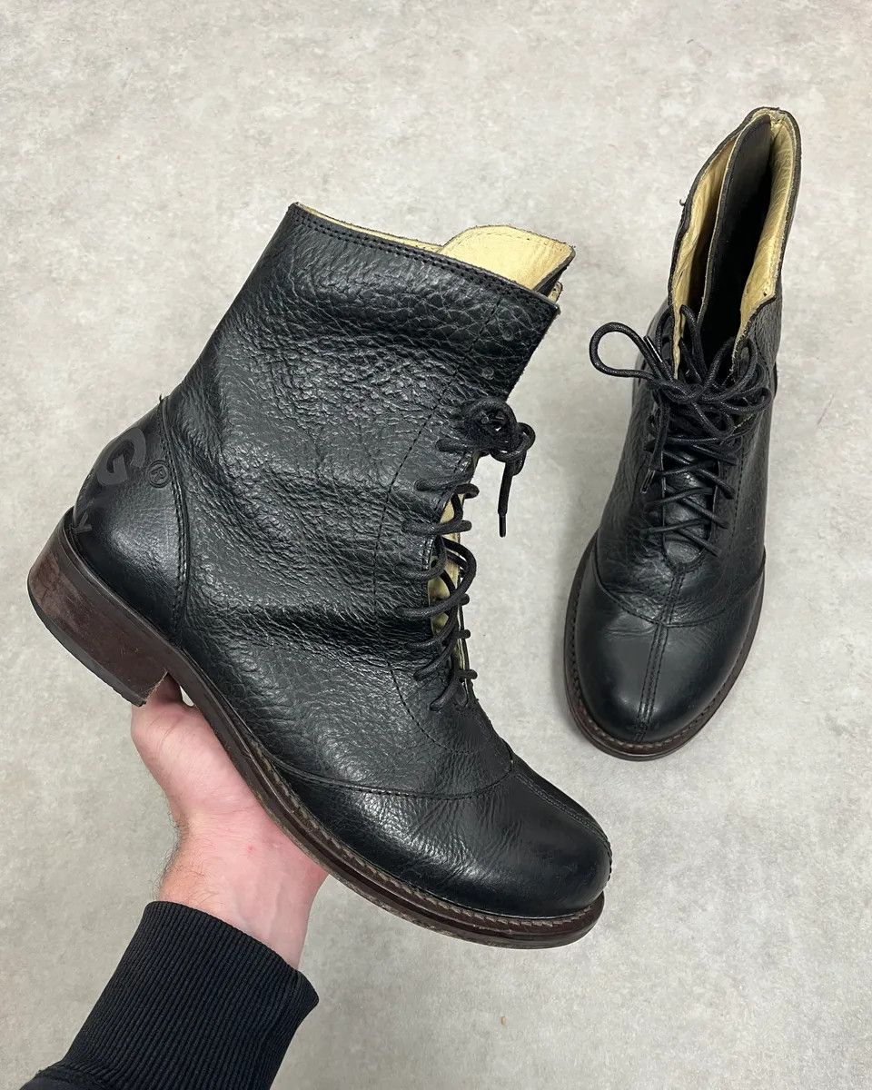 Dolce & Gabbana 1990s Dolce & Gabbana Black Combat Leather Boots Size US 9.5 / EU 42-43 - 1 Thumbnail