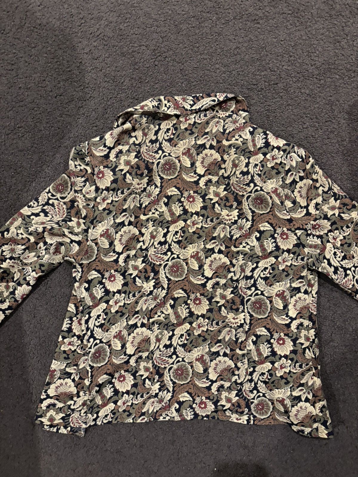 Vintage Vintage Patterned Blouse Autumn Colours Carolyn Taylor Size S / US 4 / IT 40 - 3 Thumbnail