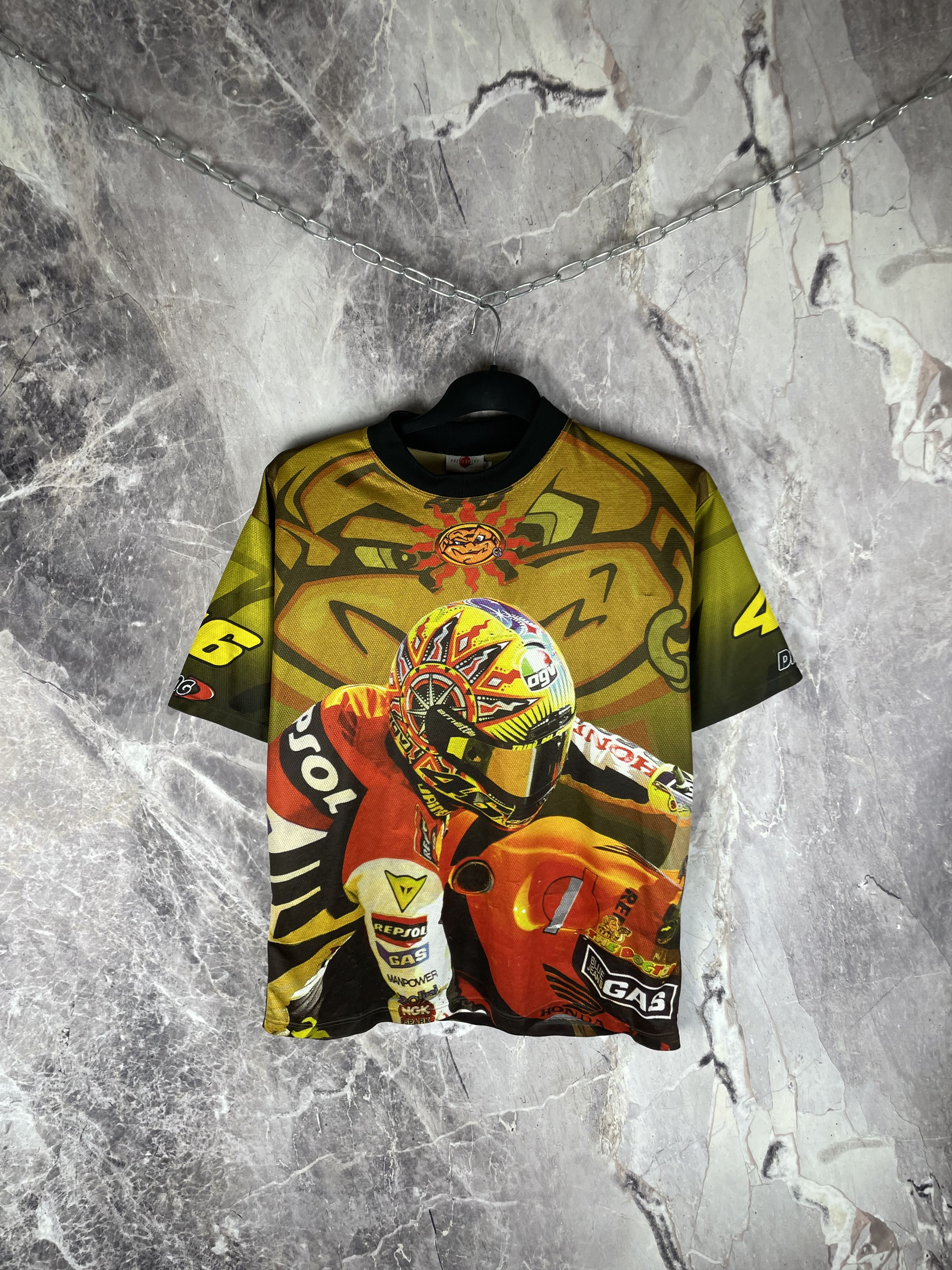 Vintage Vintage Valentino Rossi VR 46 T-Shirt Jersey Size US L / EU 52-54 / 3 - 2 Thumbnail