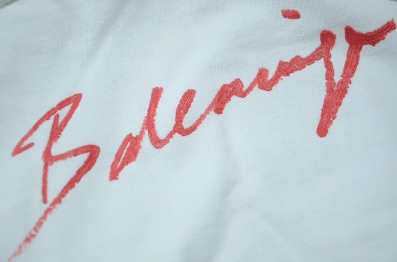 Balenciaga Balenciaga Script Logo White Unisex Hoodie Size S / US 4 / IT 40 - 4 Thumbnail
