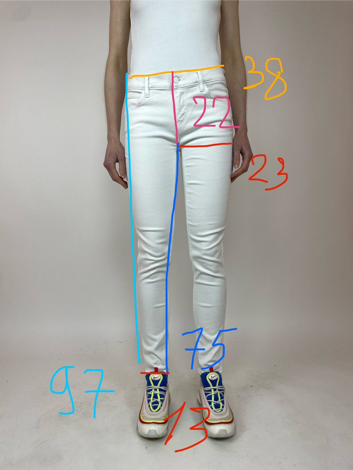 Designer × Levi's Levis Line 8 Womens White Skinny jeans size W27 Size 27" / US 4 / IT 40 - 12 Thumbnail