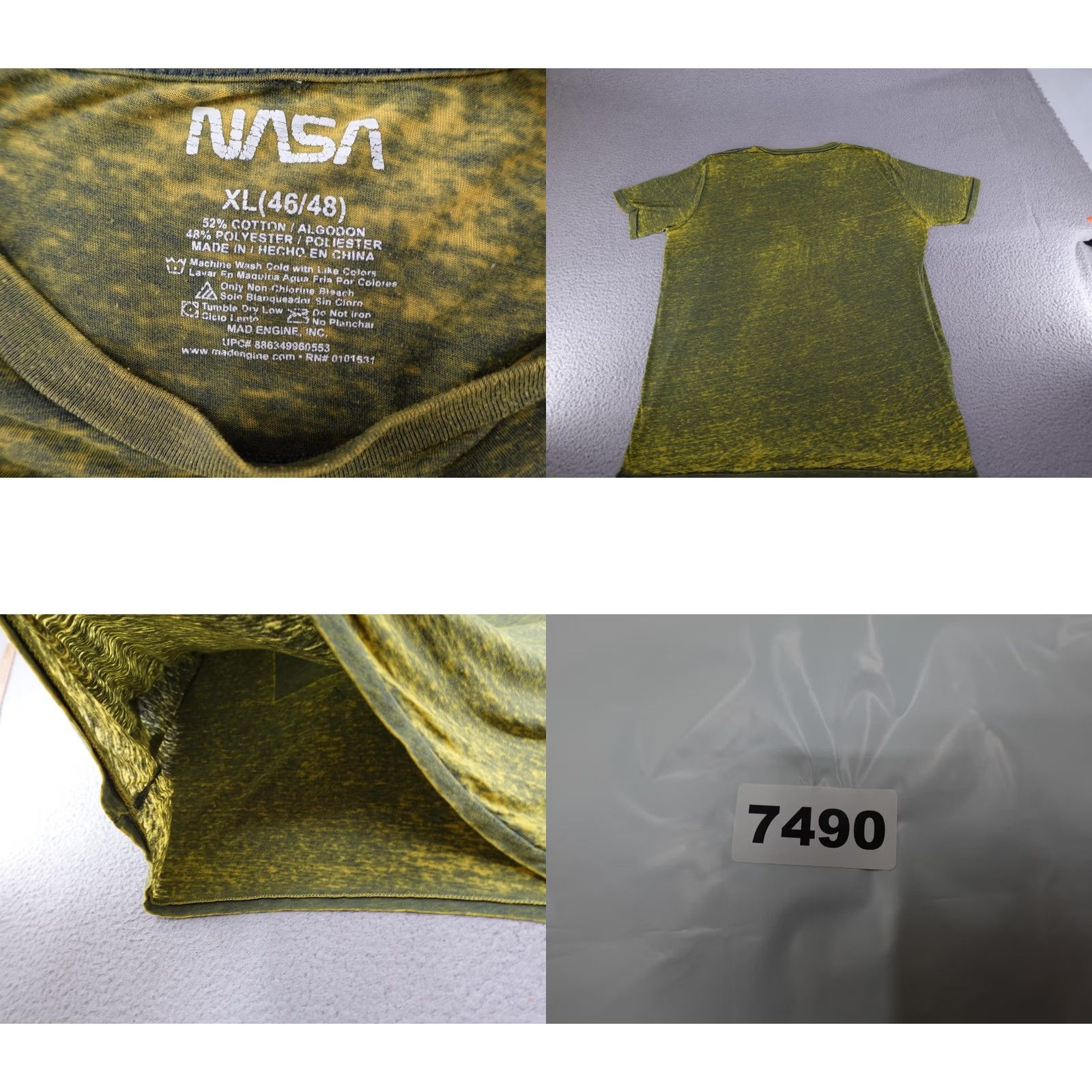 Mad Engine NASA Shirt Mens XL Green Astronaut Space Graphic Tee Mad Engine Size US XL / EU 56 / 4 - 8 Thumbnail
