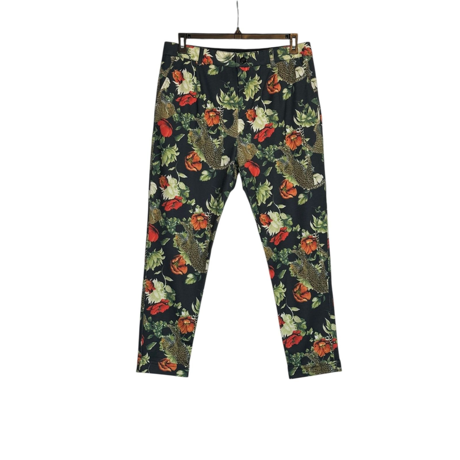 RNT23 RNT 23 floral print pleated cuffed cropped pants size Large Size US 34 / EU 50 - 9 Thumbnail