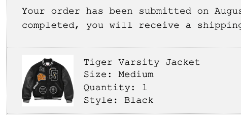 Supreme Supreme Tiger Varsity Jacket Black FW23 Grailed