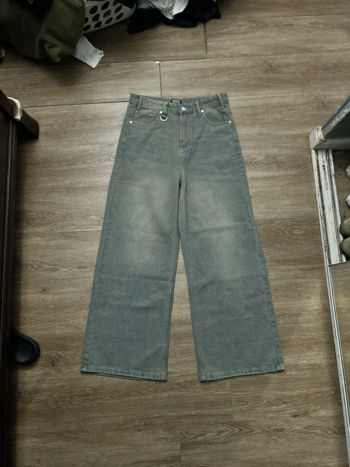 Other Blue-Grey baggy wide leg denim Size US 31 - 1 Thumbnail