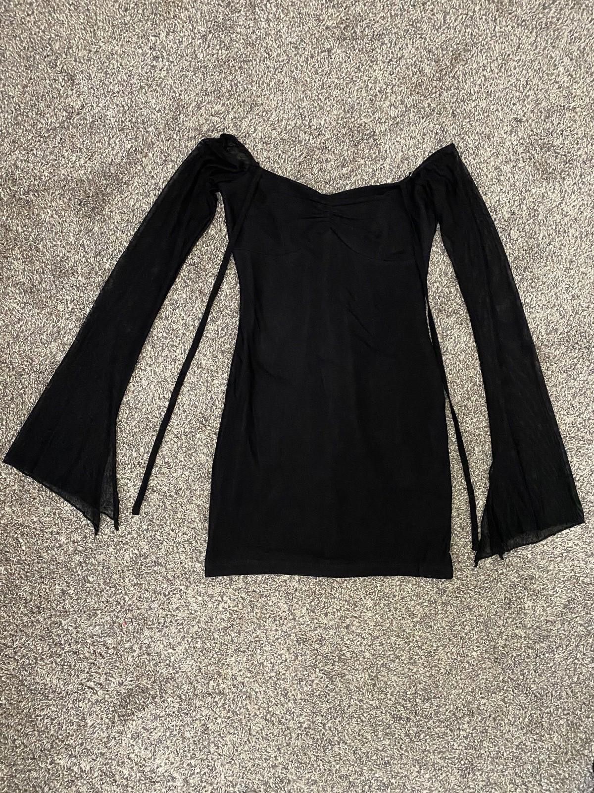 Lulus LULUS Flirty Silhouette Mesh Long Sleeve Minidress (X-SMALL) Size XS / US 0-2 / IT 36-38 - 5 Thumbnail