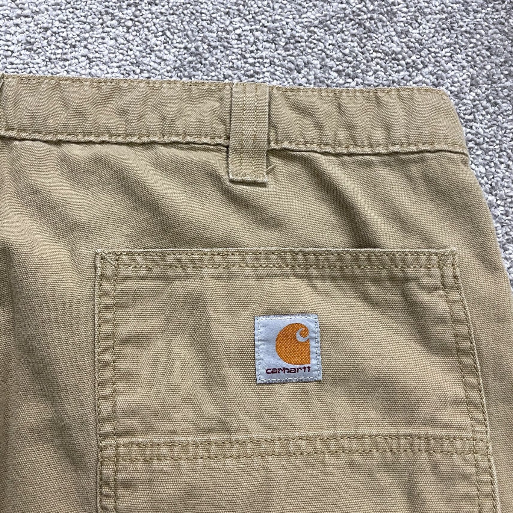 Carhartt VINTAGE Carhartt Men's Relaxed Fit Carpenter Pants 40x31 Brown Canvas Workwear Straight Leg Size US 40 / EU 56 - 5 Thumbnail