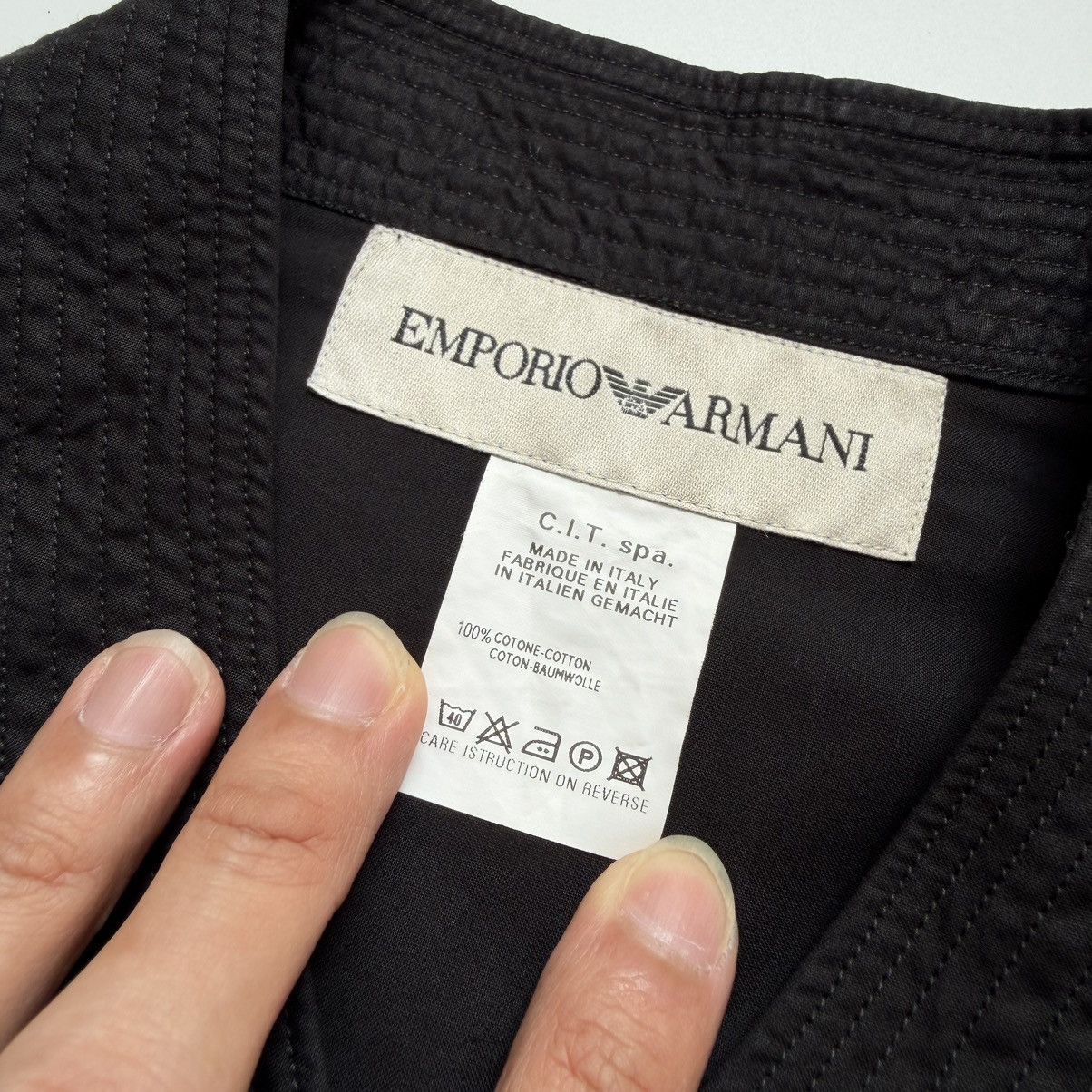 Emporio Armani 2000s Emporio Armani Mandarin Shirt Size US M / EU 48-50 / 2 - 5 Thumbnail