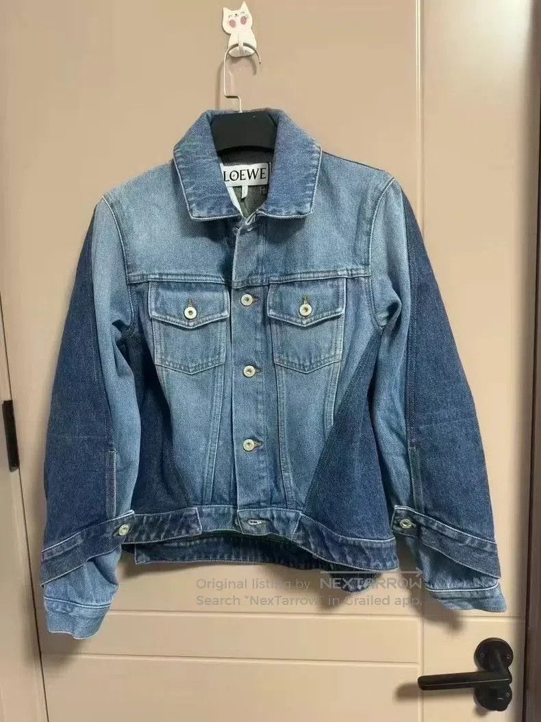 Loewe LOEWE Asymmetric Collar Denim Jacket . Size US M / EU 48-50 / 2 - 1 Thumbnail