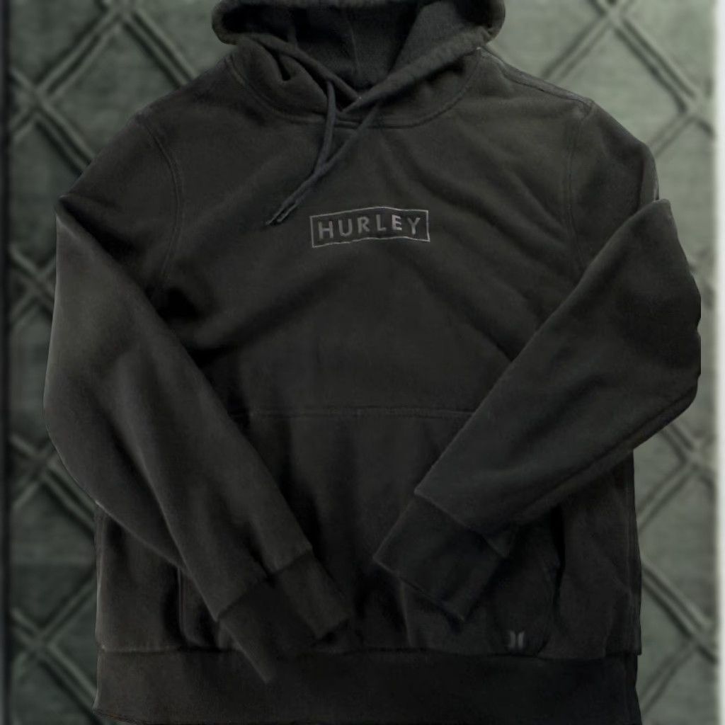 Hurley Hurley Hooded Pullover Sweatshirt Hoodie Iridescent Box Logo Black Mens M Size US S / EU 44-46 / 1 - 1 Thumbnail