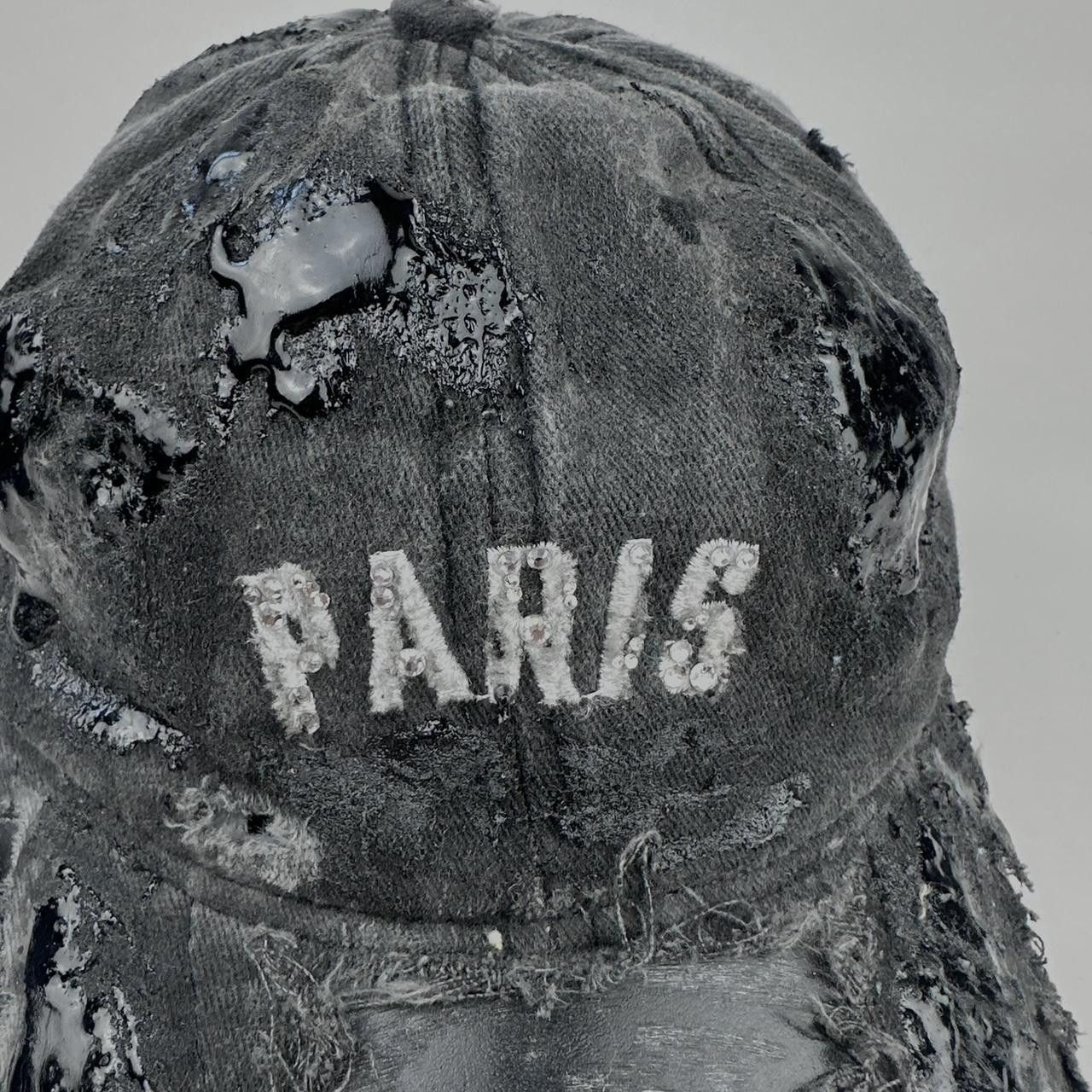 Other ASTROBOI* 'Muddy Paris' Black Distressed Rhinestone Hat Size ONE SIZE - 3 Thumbnail