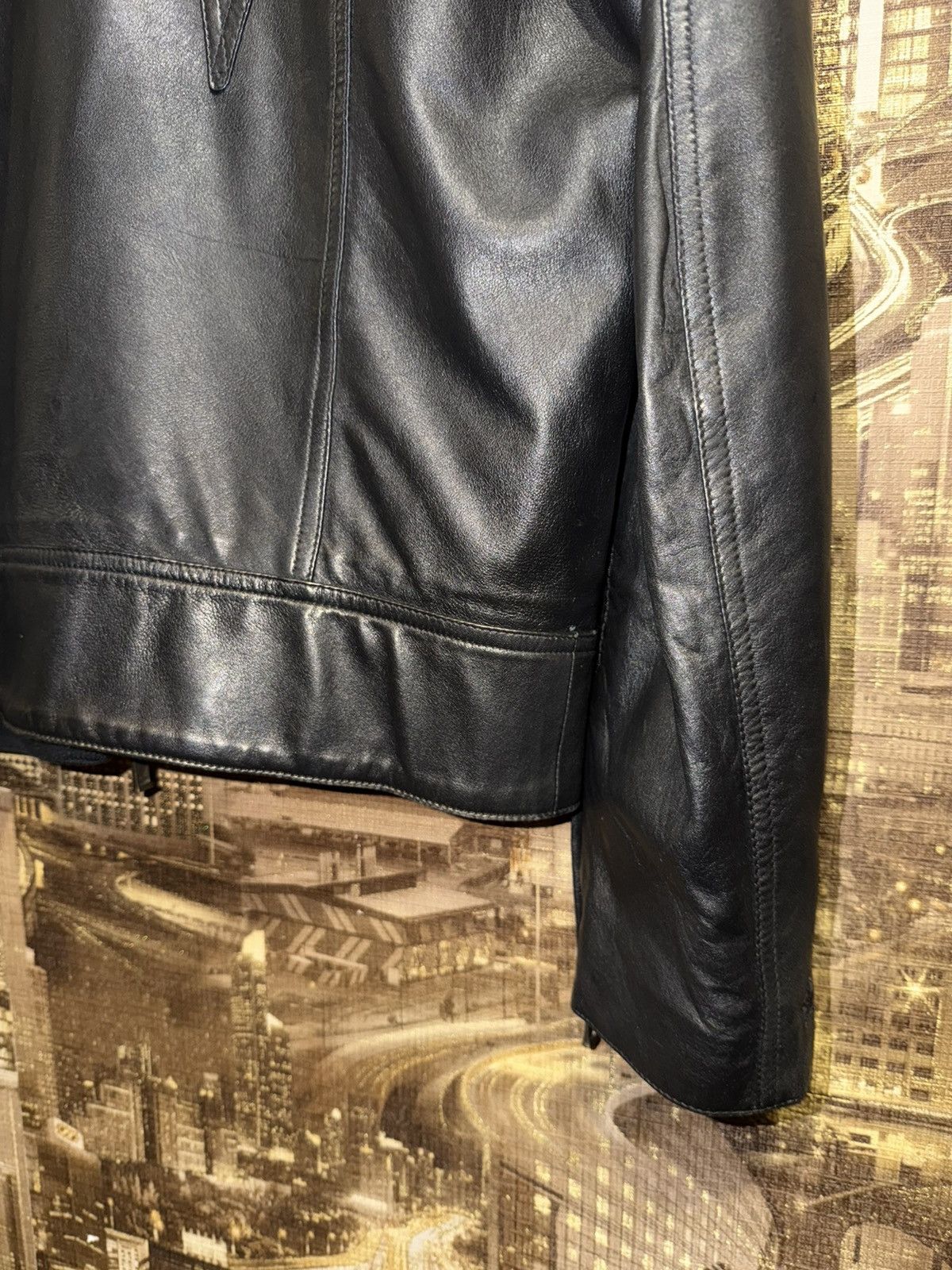 Levi's Vintage Levis Blue Star Biker Jacket Lederjacket Bombers 90s Size US M / EU 48-50 / 2 - 14 Thumbnail