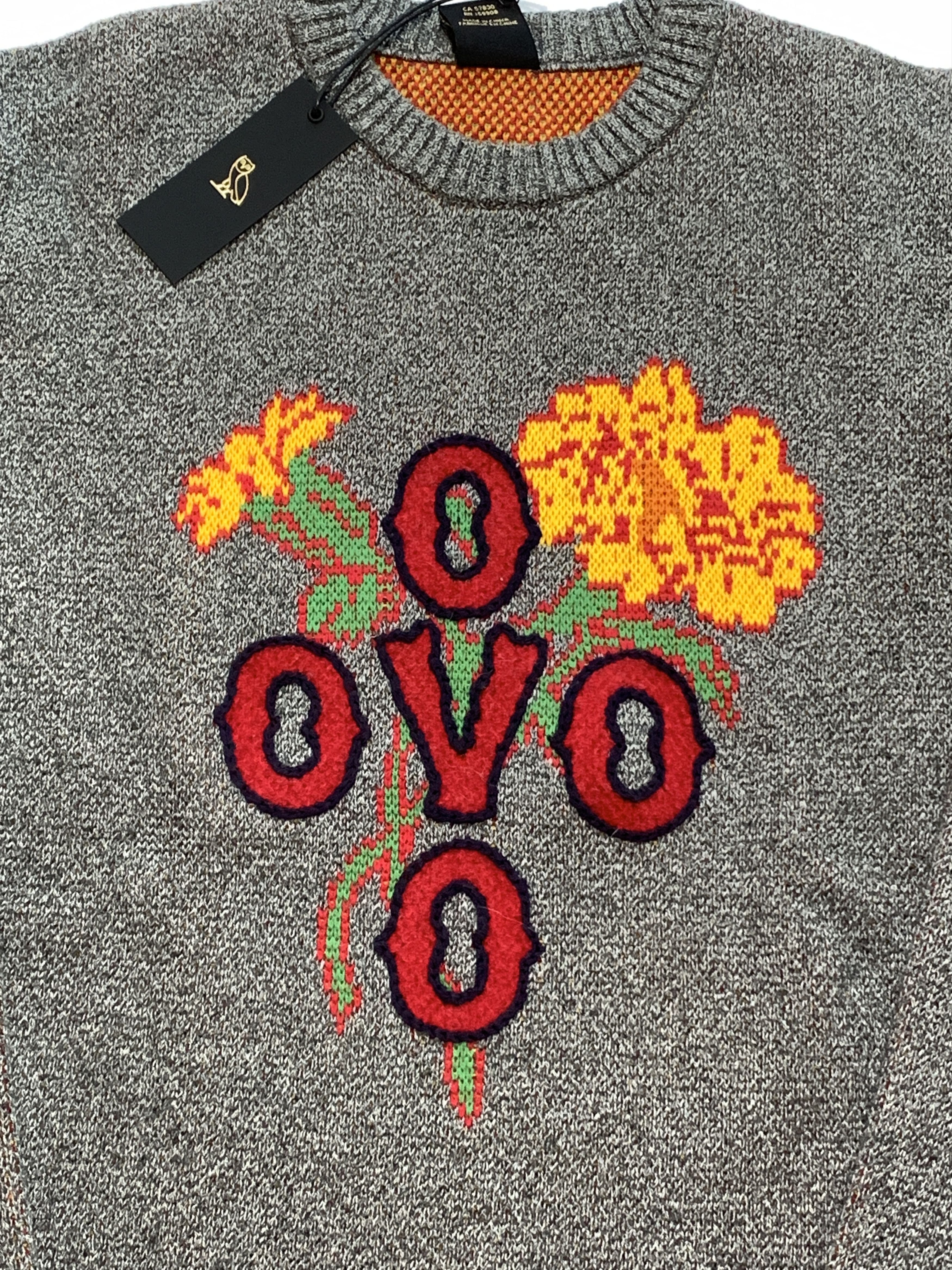 Drake OVO Pompom Knit Marigold Sweater Grey Marl Crewneck Size US S / EU 44-46 / 1 - 2 Thumbnail