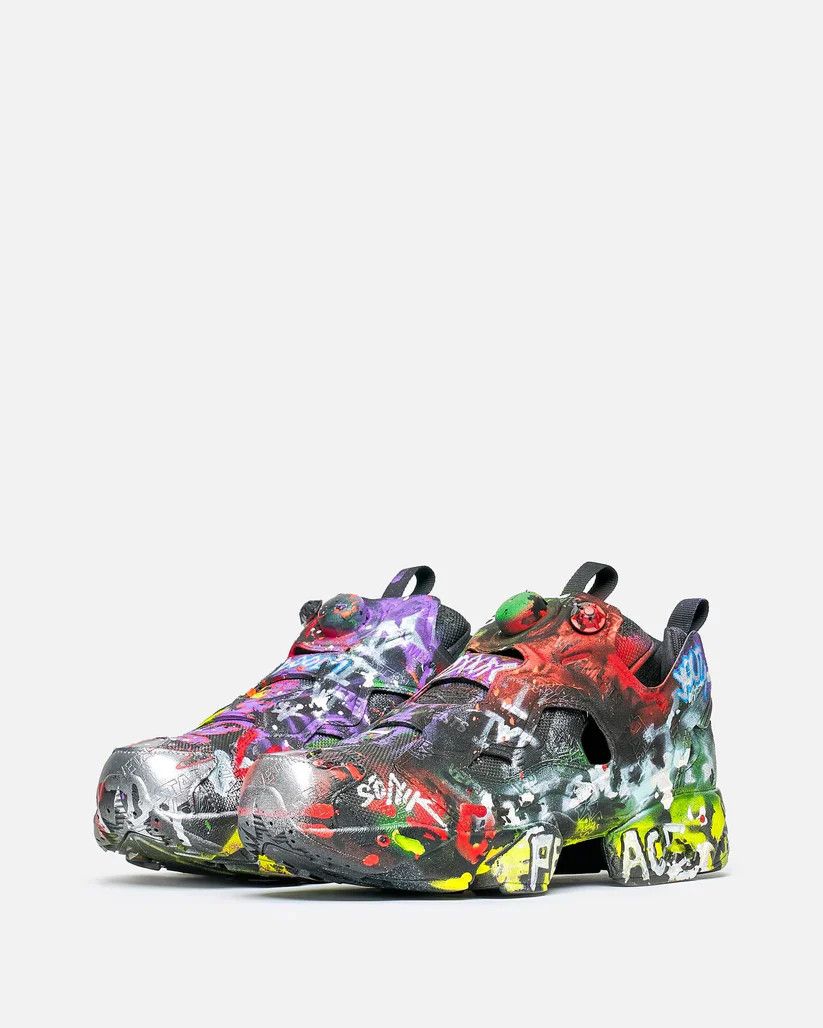Vetements o1s1v1r1oon0925 Reebok Instapump Fury in Black Graffiti Size US 9 / EU 42 - 8 Thumbnail