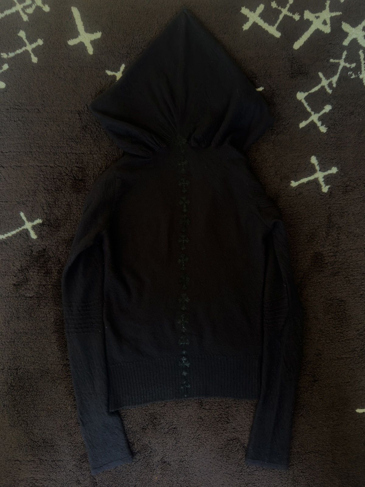 Chrome Hearts × Rick Owens Chrome hearts Rick Owens multi cross cashmere hoodie Size US M / EU 48-50 / 2 - 4 Thumbnail
