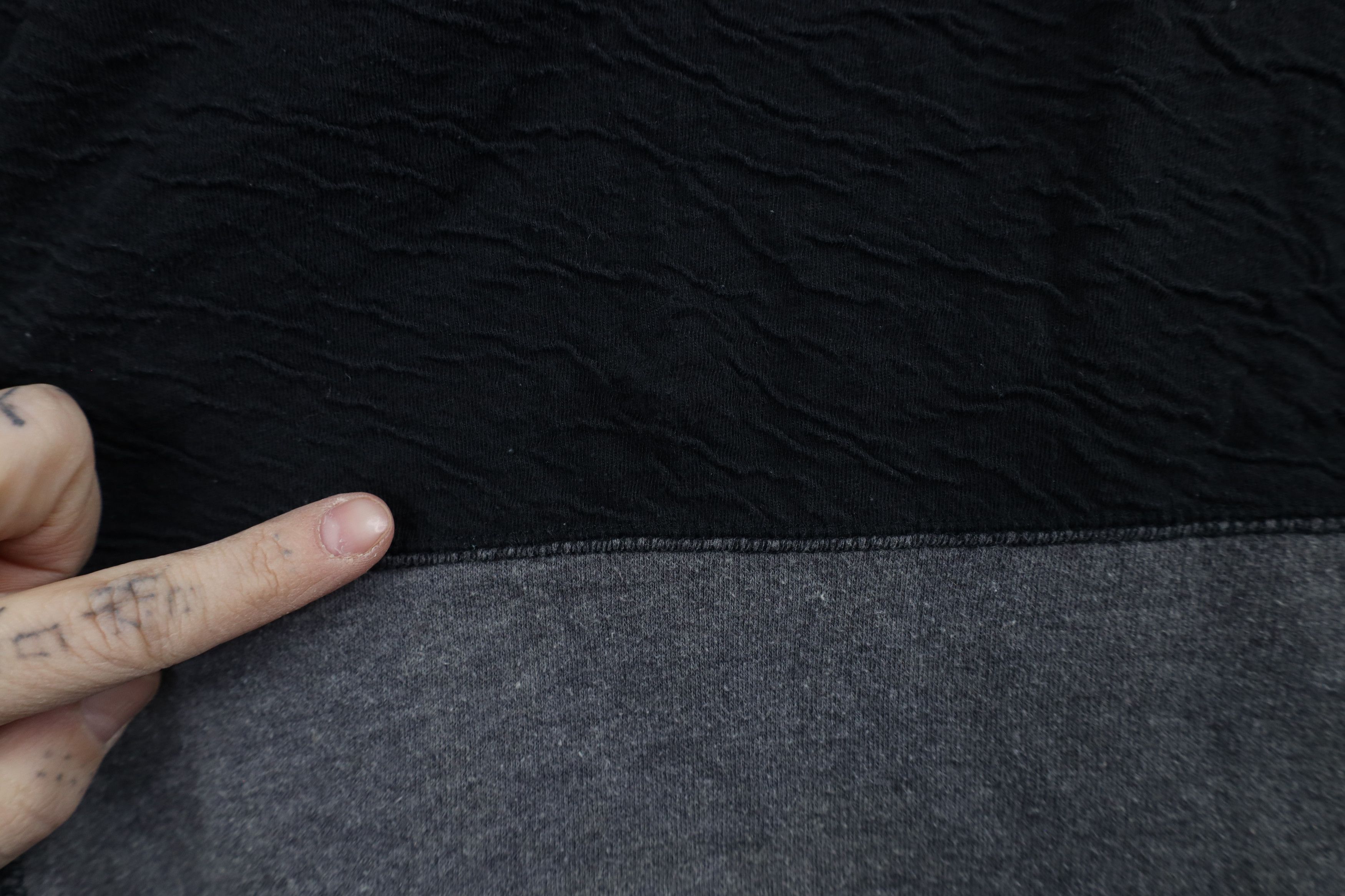 Vintage Vintage 90s Streetwear Crinkled Block Henley Sweatshirt Size US S / EU 44-46 / 1 - 4 Thumbnail