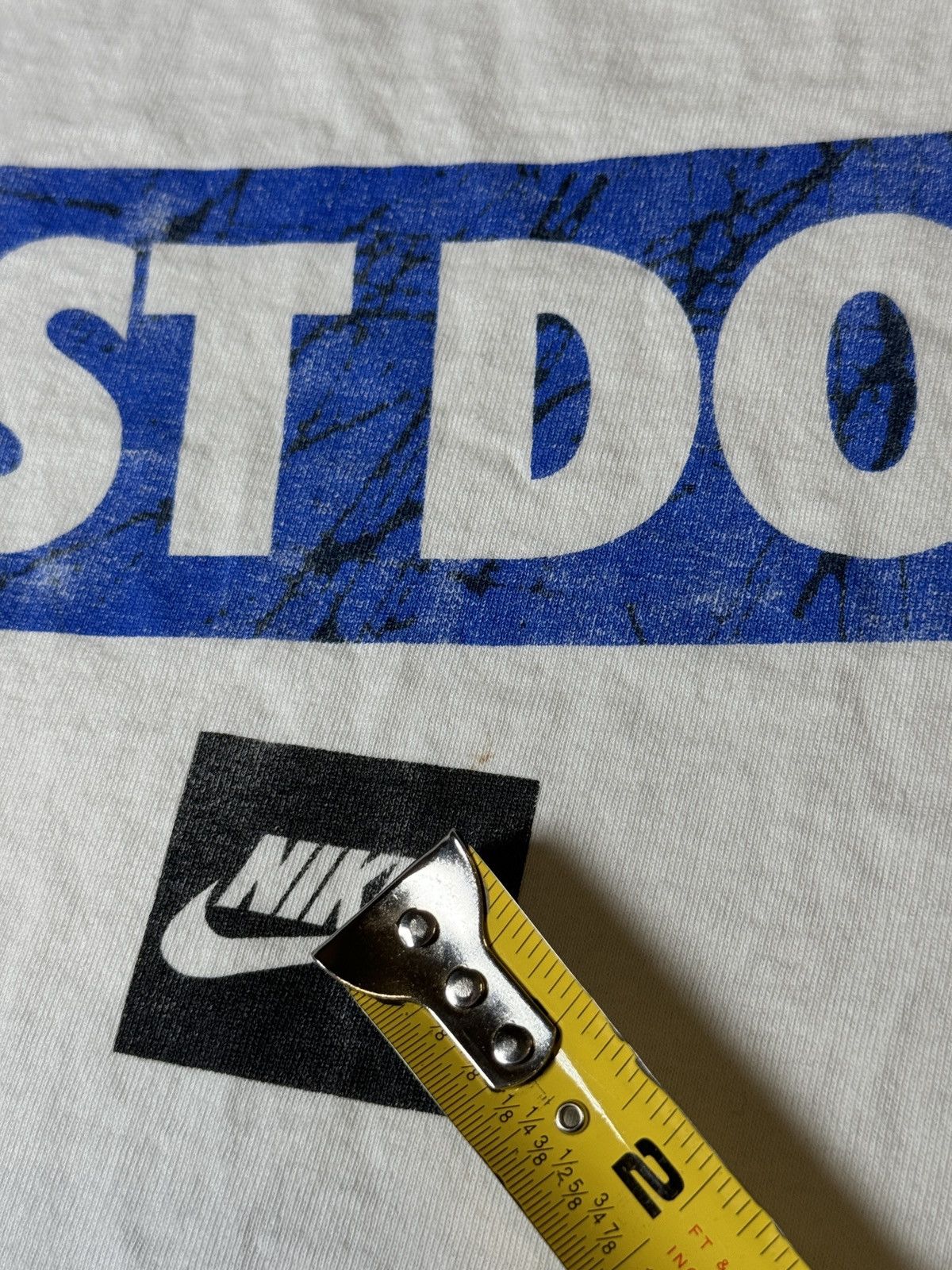 Nike × Vintage Vintage 90s Nike Just Do It USA Made Baggy Boxy T Shirt Size US L / EU 52-54 / 3 - 7 Thumbnail
