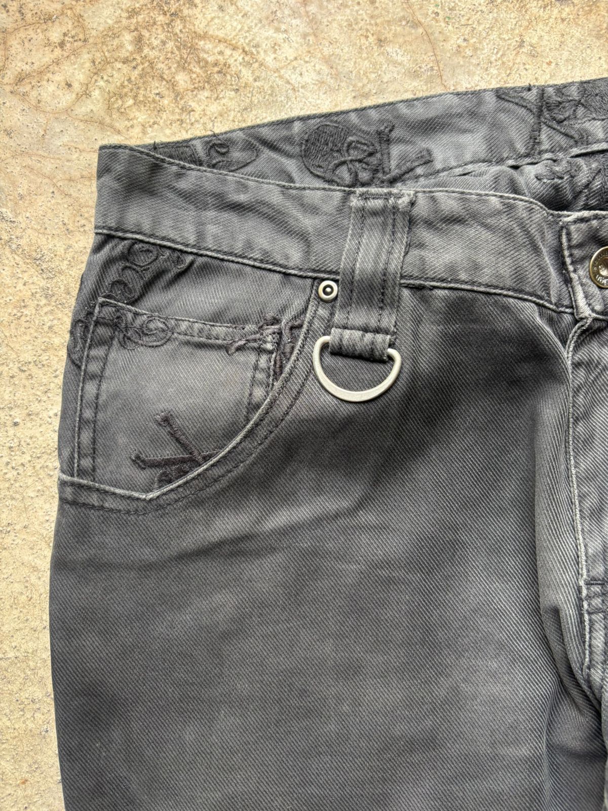 Japanese Brand 2000s Semantic Design Japan Skull Poem SeditionariesPants Size US 30 / EU 46 - 12 Thumbnail