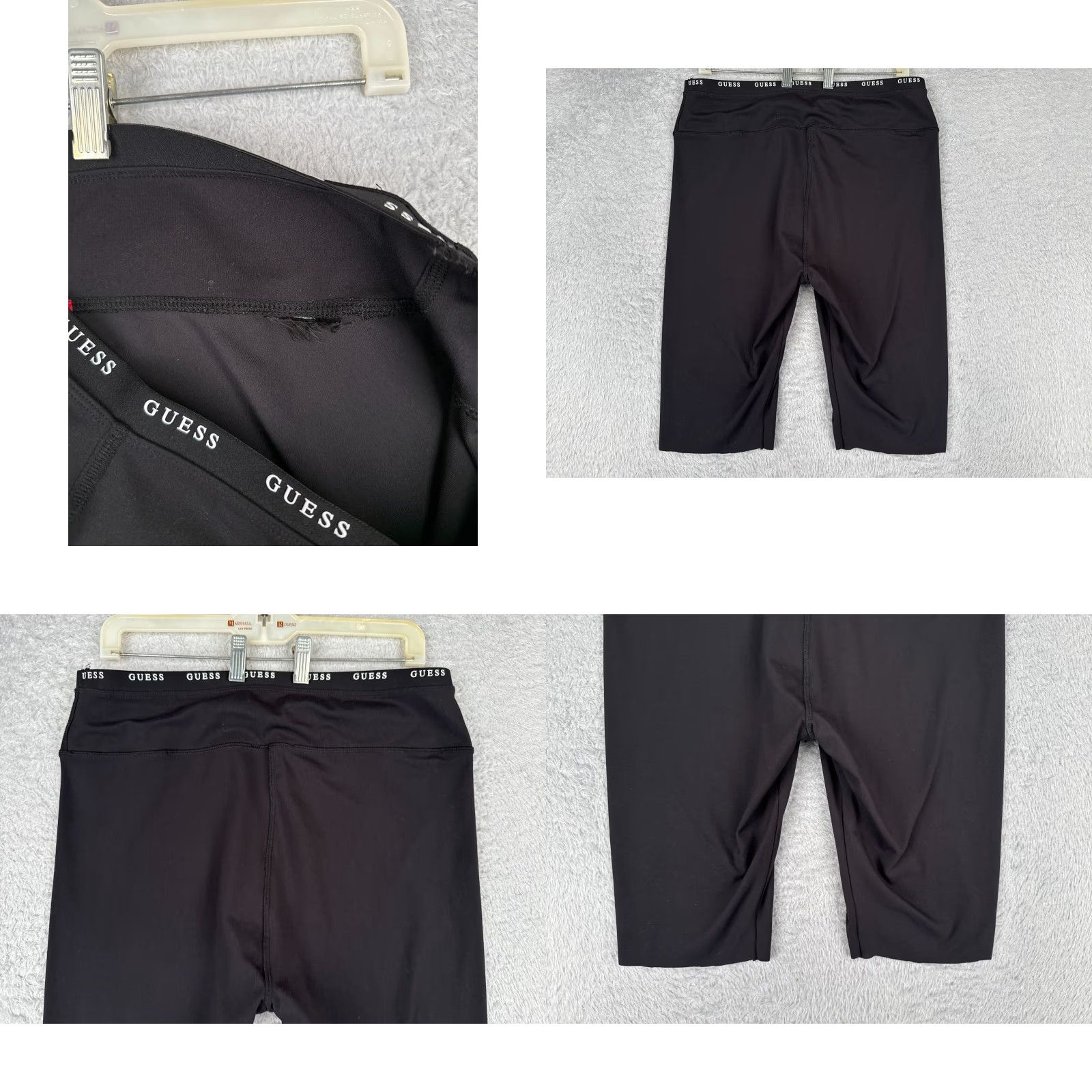 Guess GUESS Shorts Women L Polyester Spandex Pockets Yoga Gym 12" Casual Black Size 36" / US 14 / IT 50 - 9 Thumbnail