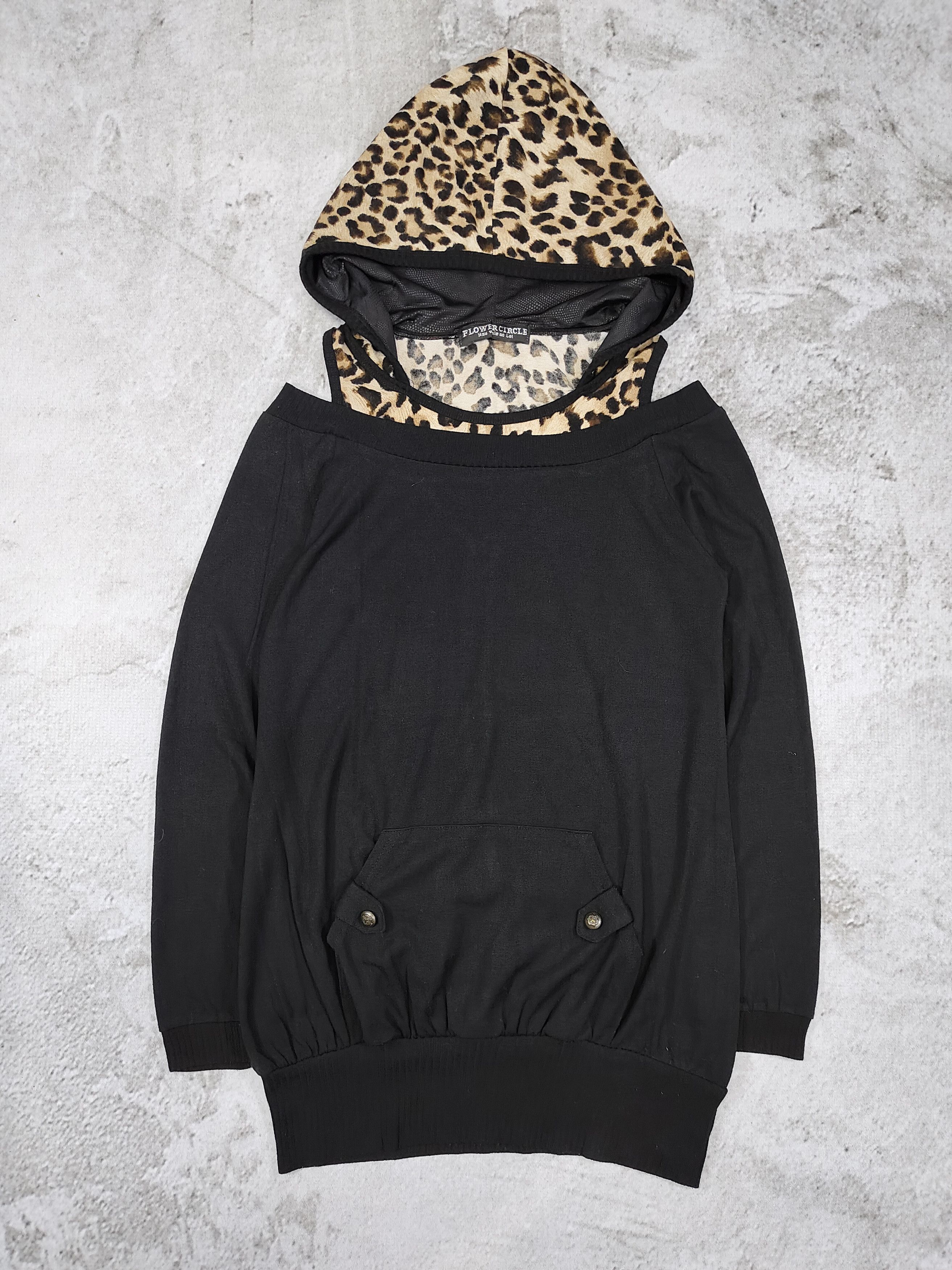 If Six Was Nine Flower Circle🇯🇵Punk Rock Gothic Off Shoulder Hoodie Size M / US 6-8 / IT 42-44 - 6 Thumbnail