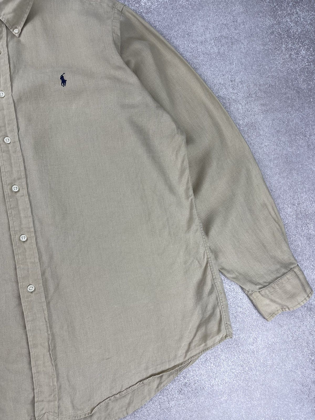 Polo Ralph Lauren × Ralph Lauren × Vintage Vintage Polo Ralph Lauren Linen Ellington Shirt Size US XL / EU 56 / 4 - 2 Thumbnail