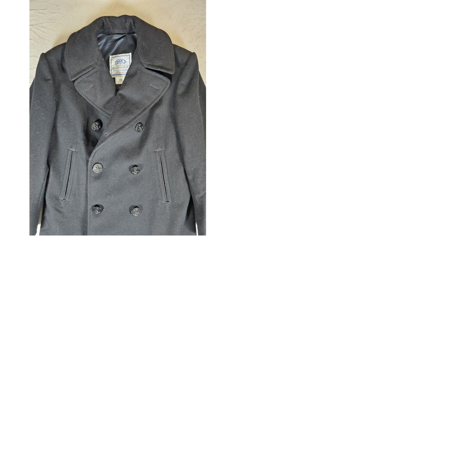 Vintage VINTAGE DSCP Quarterdeck Collection Classic US Navy Wool PeaCoat Mens 36S Black Size US XXS / EU 40 - 10 Thumbnail