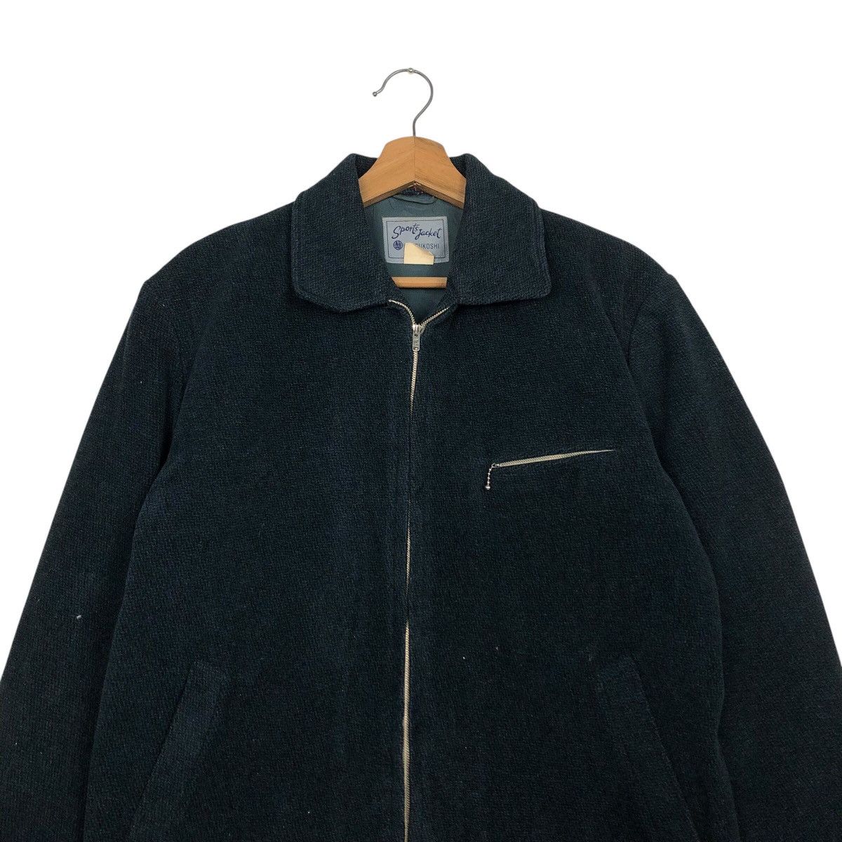 Japanese Brand 📌Rich Black Vintage Wool Jacket Mitsukoshi Issey Miyake Size US M / EU 48-50 / 2 - 4 Thumbnail