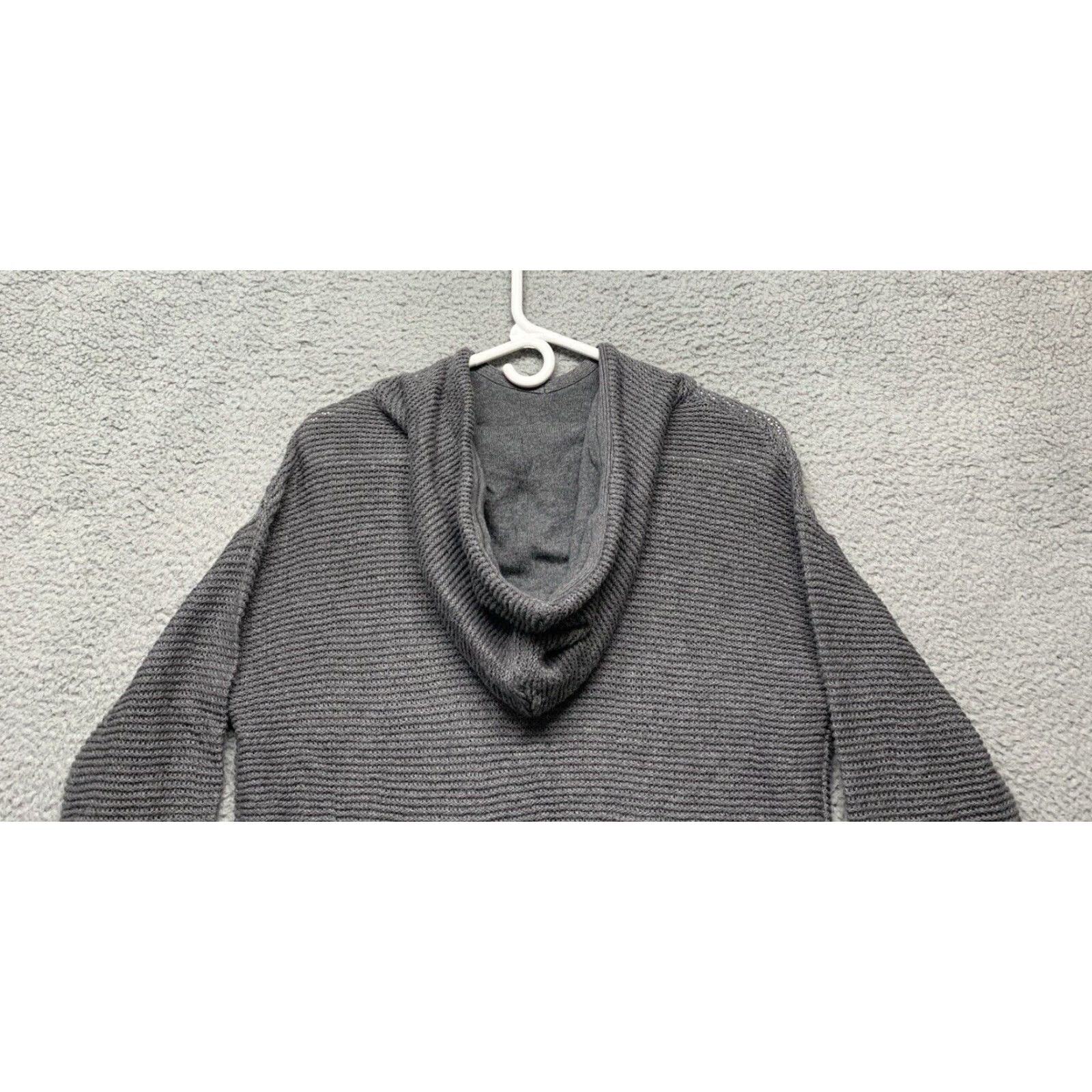 Vintage All In Motion Women's XS Hooded Pullover Sweater Cropped Gray 3” Side Slits Hooded Pullover Size XS / US 0-2 / IT 36-38 - 7 Thumbnail