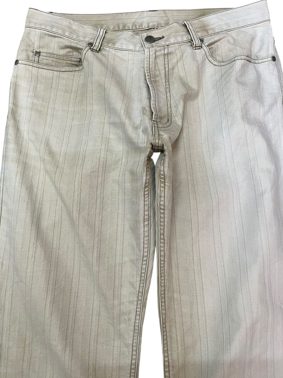 Japanese Brand Vintage Japanese Brand Baggy Stripe Denim Size US 33 - 2 Thumbnail