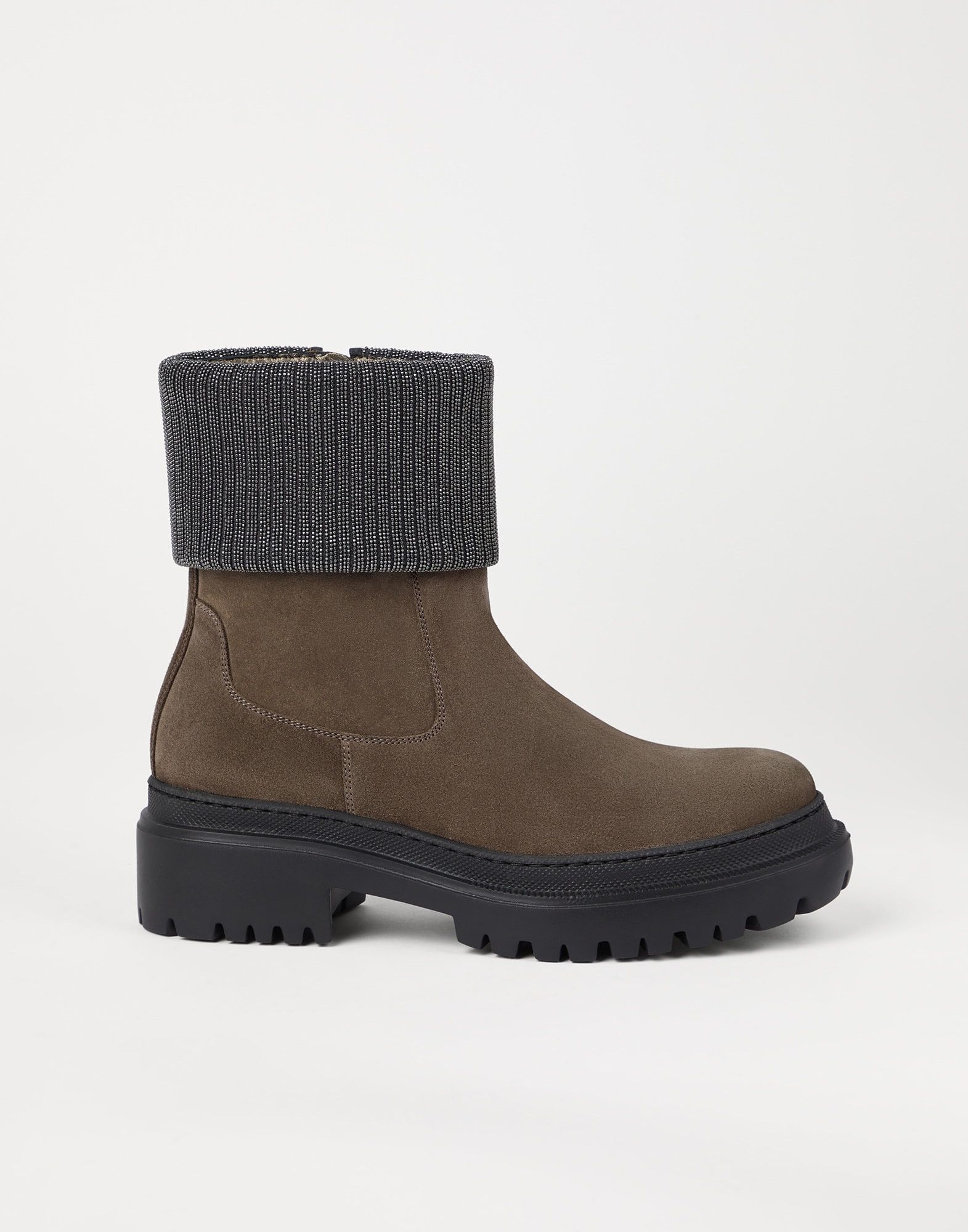 Brunello Cucinelli o1la1rc1a1025 Suede Chelsea Boots in Brown Size US 11 / IT 41 - 5 Thumbnail