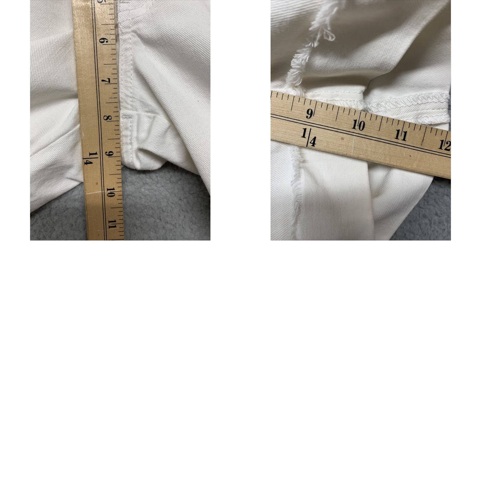Vintage Nobo Shorts Women's/Juniors Size 11 White 6 Pockets Gold Stitching-Back Pockets Regular Fit Cotton & Spandex Casual Modern Chino 10in Inseam Size 32" / US 10 / IT 46 - 9 Thumbnail
