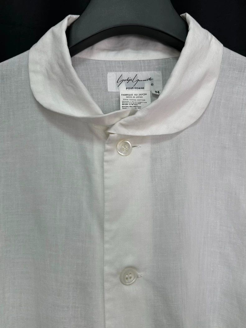 Yohji Yamamoto Yohji Yamamoto 80s Maru Text Distortion White Shirt 2505-Ne Size US M / EU 48-50 / 2 - 4 Thumbnail