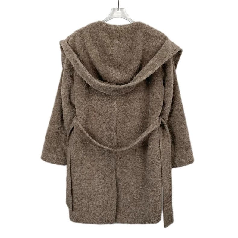 Max Mara Max Mara Coffee Alpaca Blended Wool Coat Size M / US 6-8 / IT 42-44 - 2 Thumbnail