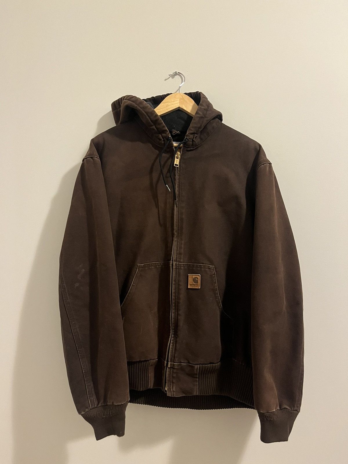 Vintage Brown Carhartt Hooded Jacket