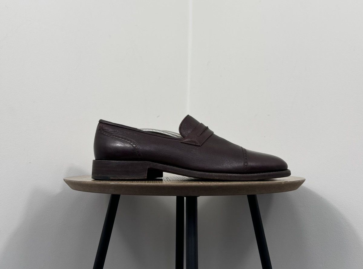 Gravati Gravati Vintage Men’s Burgundy Brown Leather Penny Loafers Size US 8.5 / EU 41-42 - 2 Thumbnail